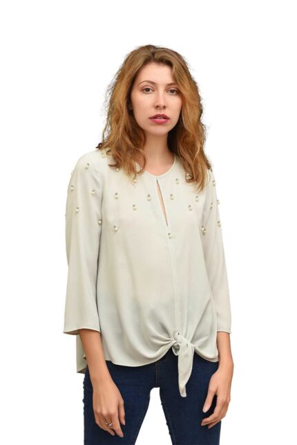 White Womens Casual GEORGETTE Top